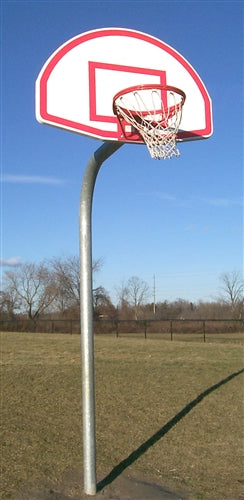 Bb Back Stop BB-19R Gooseneck Rear Mount Single Post Outdoor Basketball Backstop co ...